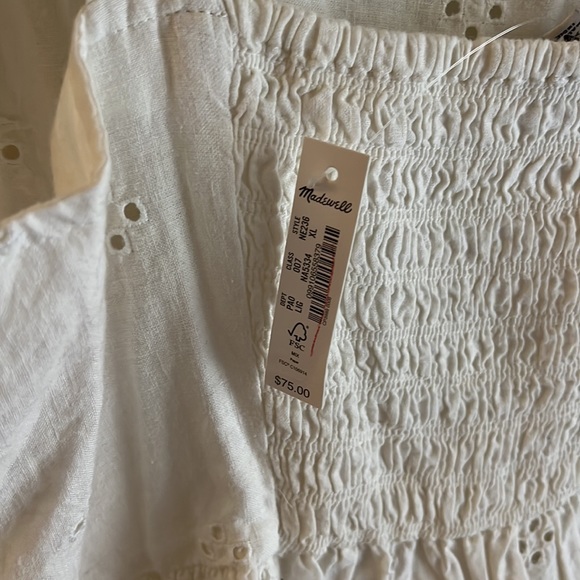 NWT Madewell Rosalie Tie-Strap Top in Geo Eyelet - Picture 7 of 8